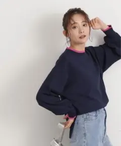 N. Natural Beauty Basic バイカラーフォルムニット