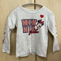 ミニーマウス 長袖カットソー 110cm グレー