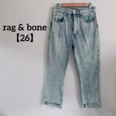 rag & bone 【26】ライトブルー ストレートデニム 切りっぱなしのサムネイル