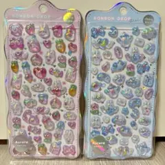 オーロラボンボンドロップシールchurukiraももいろボンボンみずいろボンボン