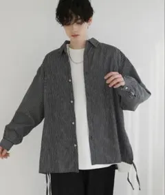 ストライプシャツ 白 黒