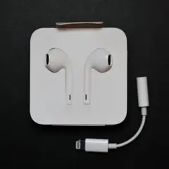 【Apple純正品】Lightningイヤフォンとアダプターのセット