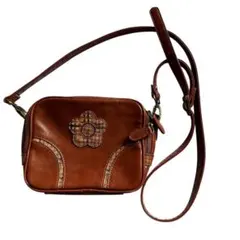 マリークワント　スクエアバッグ　ブラウン