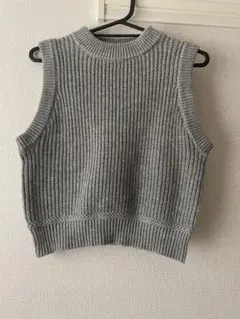グレー ノースリーブ セーター アメスリ