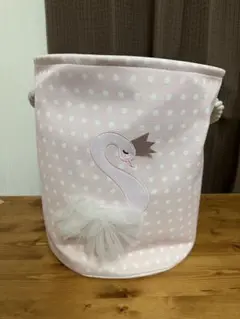 収納かご スワン 白鳥 ピンク