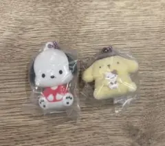 ふわわフロッキーマスコット　サンリオ　ガチャ　ポムポムプリン　ぽちゃっこ