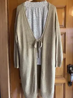 スタディオクリップ 7ゲージ2WAYリボンロングカーディガン