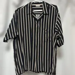 GU メンズストライプ 半袖シャツ Mサイズ