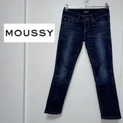 【MOUSSY】スキニーデニム　サイズ25 ホワイトステッチ　美脚　ヴィンテージ