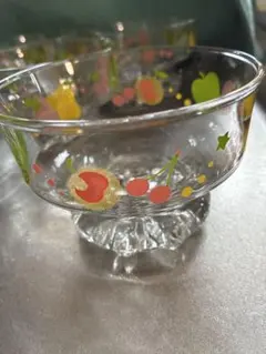 昭和レトロ　デザートグラス　5ケセット