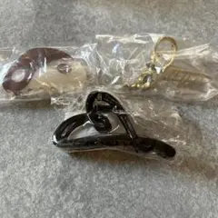 ハート型などヘアクリップ3個セット