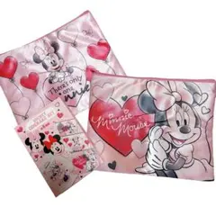 ディズニーストア ミニーマウス シークレット おでかけセット ポーチ 2個セット