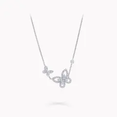 GRAFF グラフ ダブルバタフライ Au750 K18WG ネックレス - メルカリ