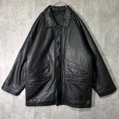 牛革 レザー カーコート 中綿 キルティング 黒 本革 肩パッドなしラグラン