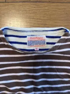 デニムダンガリーのストライプ 半袖Tシャツ 90