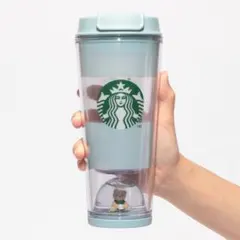 スタバ ジェラートピケ ベアスノードームボーダータンブラー ミントグリーン