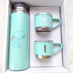 スヌーピー ステンレスボトルとカップセット ミントグリーン
