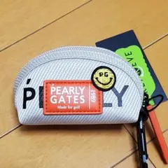 パーリーゲイツ ゴルフボールポーチ 新品 ベージュ タグ付き スマイルのサムネイル
