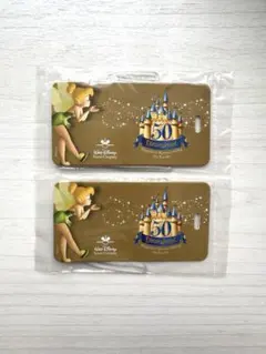新品未開封 カリフォルニアディズニーランド 50周年 限定 ラゲッジタグ 2個のサムネイル