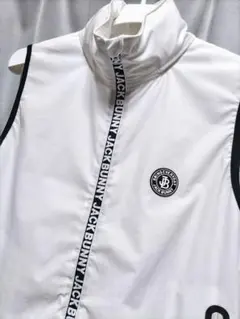 美品　ジャックバニー　ナイロン　ストレッチ　ベスト　フーディ　2way 白