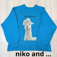 niko and ... アルパカ柄ニットセーター M