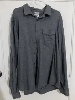 未使用　Old Navy グレー 長袖シャツ XL コットン