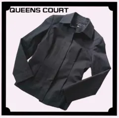 【QUEENS COURT】クイーンズコート　ブラック テーラードジャケット　M