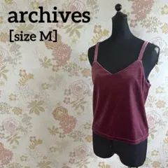 【新品未使用】archives キャミソール M ベロア調 タグ付きのサムネイル