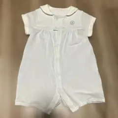 【未使用】赤ちゃんの城 ライトブルー 襟付きロンパース