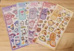 【正規品】平成はっぴーフォン　サンリオ5点セット　シール