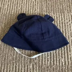 ネイビー耳付きベビー帽子 42cm
