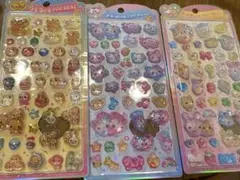 うるちゅるポップシール　なっとうちゃん　ふわふわらびちゃん　まじかるみゅーちゃん