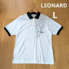 LEONARD SPORT 半袖ポロシャツ レオパード柄 Lサイズ ゴルフのサムネイル