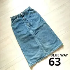 Ｍ　BLUE WAY 　デニム 　ロング　スカート 　昭和　レトロ　日本製のサムネイル