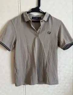 FRED PERRY ベージュ 半袖ポロシャツ UK 10