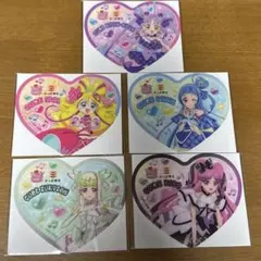 キミとアイドルプリキュア　かっぱ寿司　ハートクリアコースター全5種コンプリート