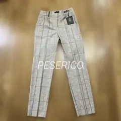 現行モデル パーリーゲイツ パンツ 総柄 L〜XL相当 グレー 白 チェック