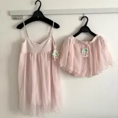 新品☆gelato pique ジェラピケ　ピンク チュール ルームウェアセット