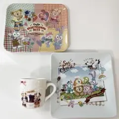 ダッフィーアンドフレンズ　ミニマグ・スーベニアプレート　セット