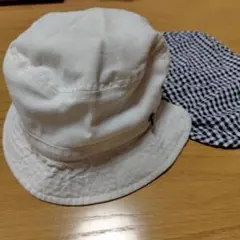 〈サイズ52cm〉オフホワイト ハット タレ付き
