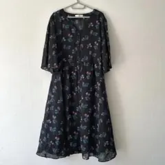 W CLOSET 花柄 ロング ワンピース