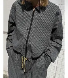 ELCHELE】DADDY CHECK ZIP UP SHIRT - メルカリ