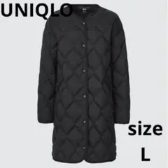 【ユニクロ】ウルトラライトダウン リラックスコート ロング ブラック L 黒色