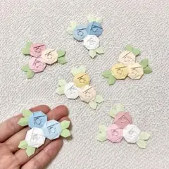 折り紙　ミニサイズ　バラ　パステル　飾り　約6cm　6個　まとめ　セット　薔薇のサムネイル