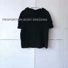 プロポーションボディドレッシング　エンボス加工半袖Tシャツ