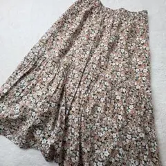 UNIQLO ポールアンドジョー ティアードスカートM 春色　やわらか　大きい