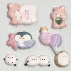 1800＊3D立体シール ぷっくり 6個 おすそ分け カット済