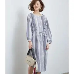 【最終値下げ】ROPE PICNIC 2way ストライプ シャツワンピース