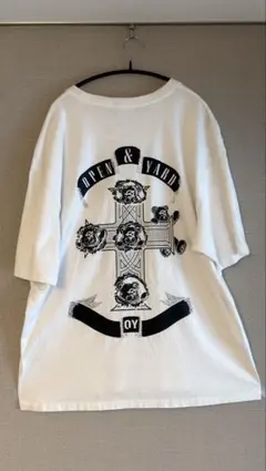 OY OPENYARD クマ クロス バックプリントTシャツ