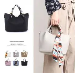 【2018春夏新作】スカーフ付き2WAYトートバッグ/小物